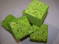 1 X POT POURRI 7 CM CUBE LIME GREEN FRANGIPANI FRAGRANCE